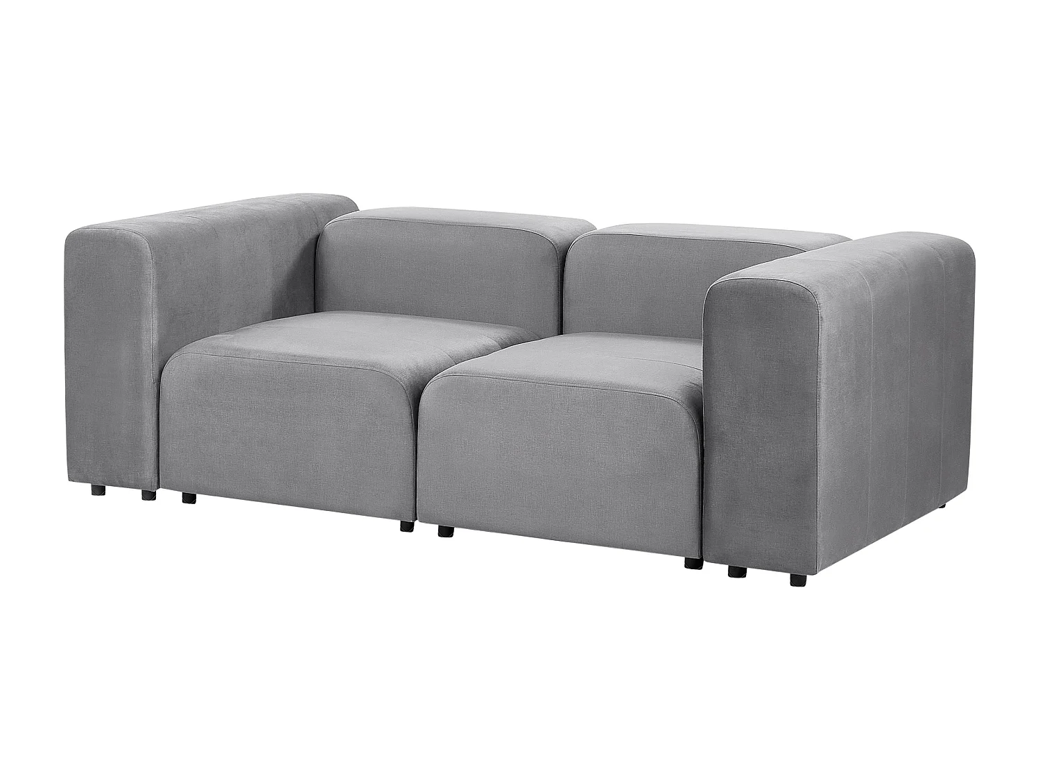 Modulaire bank FALSTERBO Fluweel Grijs 2-zitter