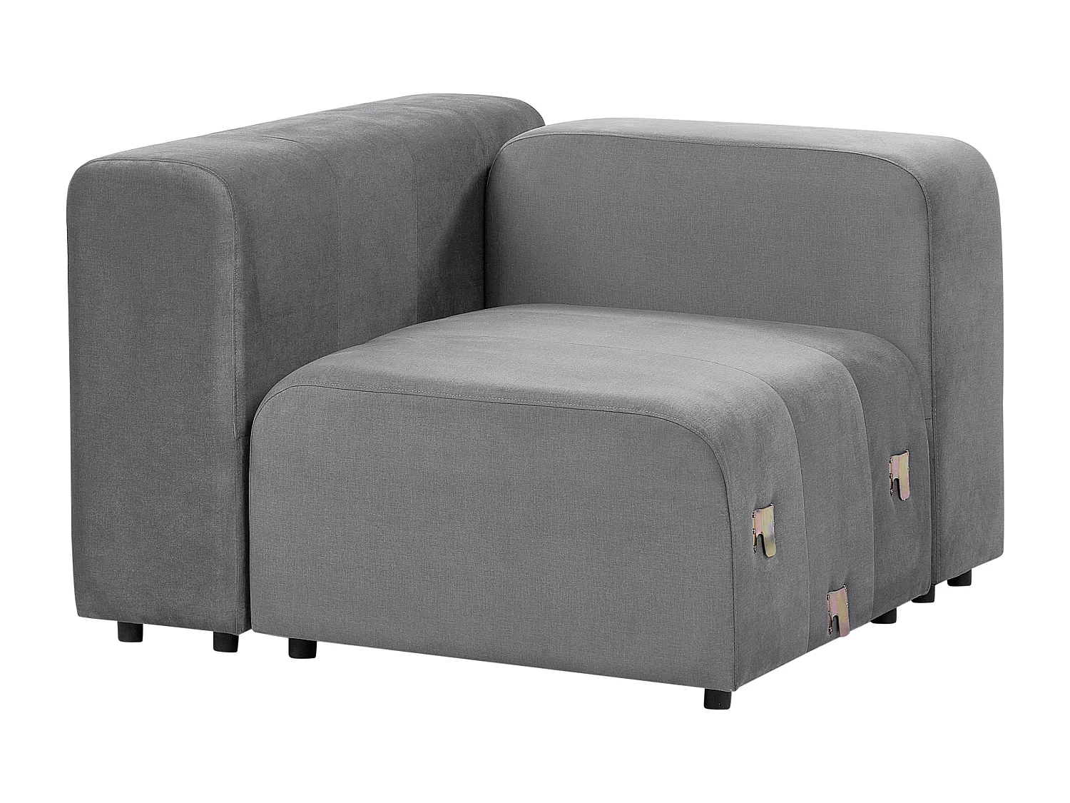 Modulaire bank FALSTERBO Fluweel Grijs 2-zitter