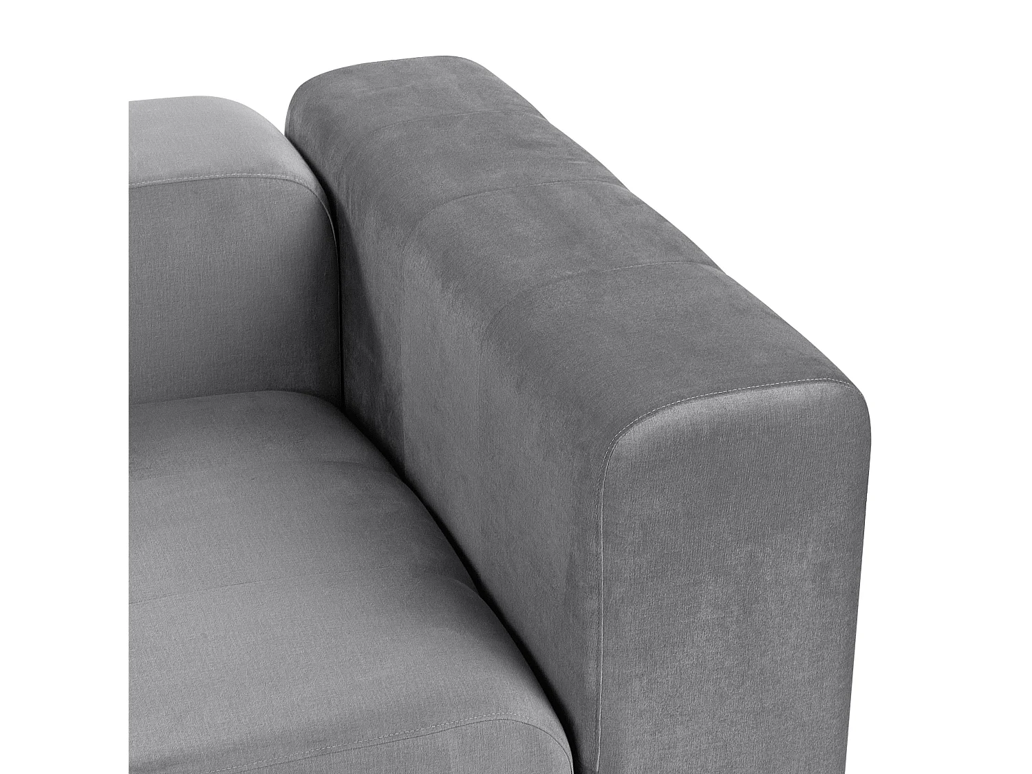 Modulaire bank FALSTERBO Fluweel Grijs 2-zitter