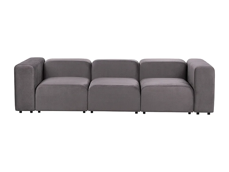 Canapé modulable 3 places FALSTERBO Velours Gris foncé