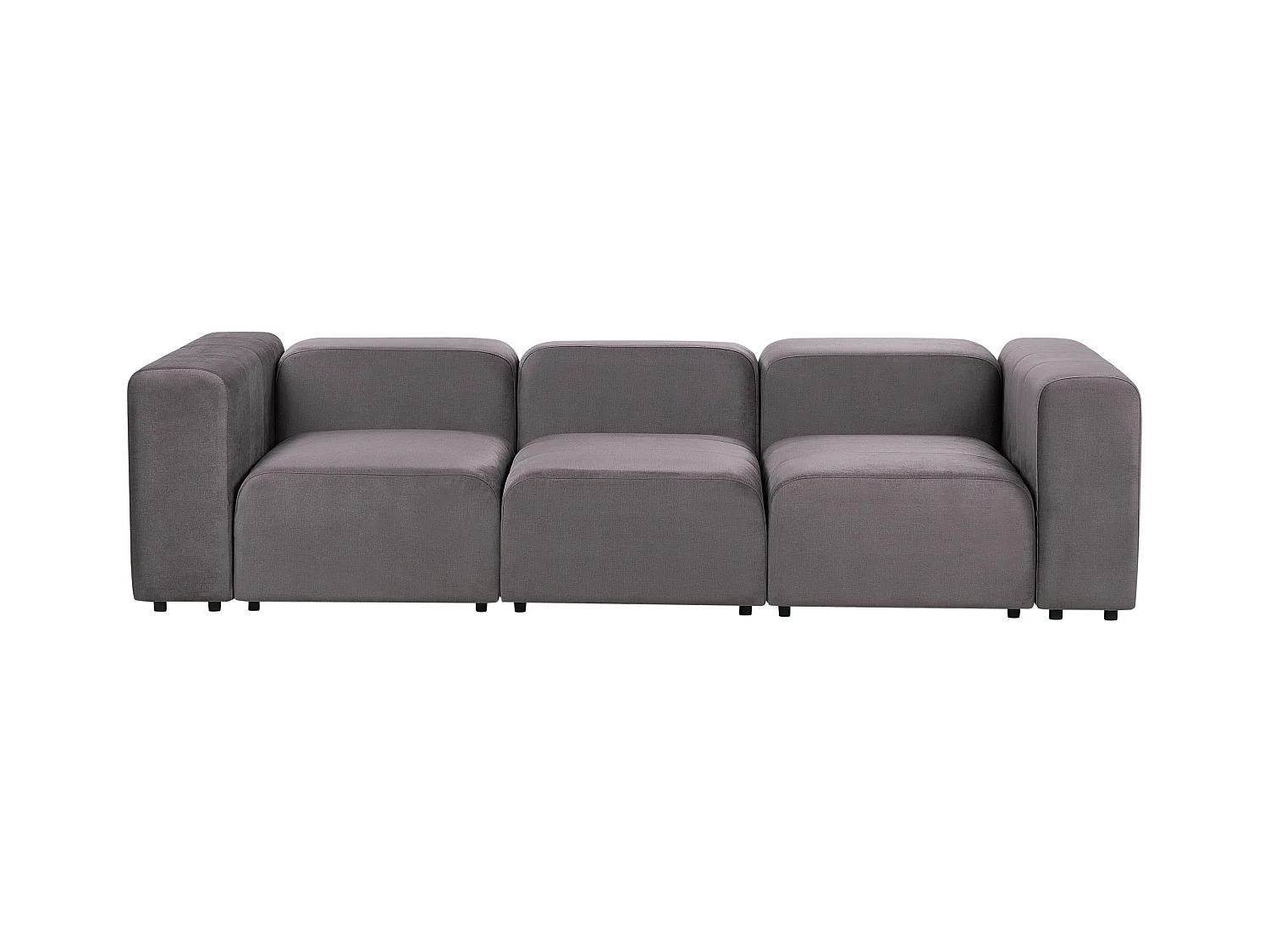 Canapé modulable 3 places FALSTERBO Velours Gris foncé