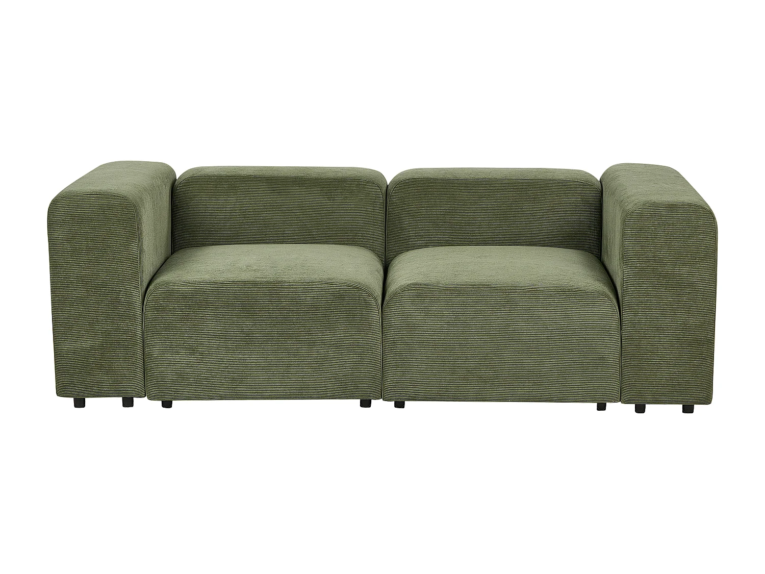 Canapé modulable 2 places FALSTERBO Velours côtelé Vert