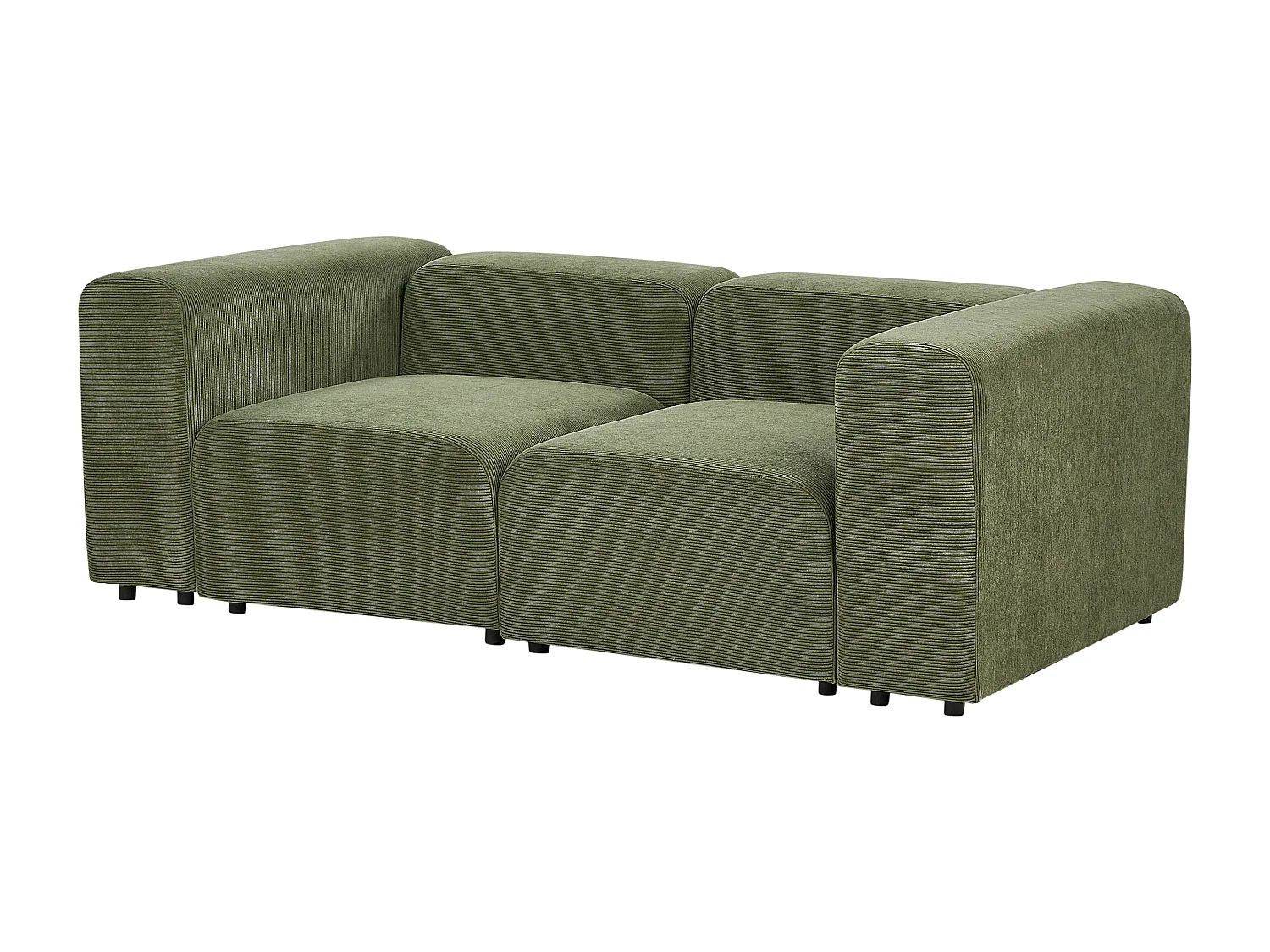 Canapé modulable 2 places FALSTERBO Velours côtelé Vert