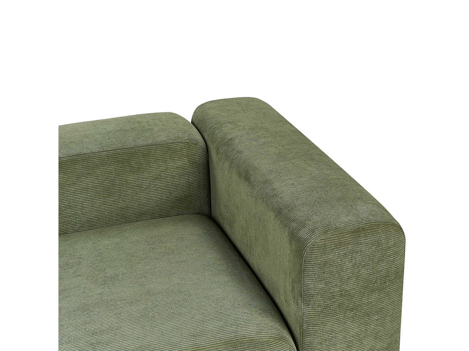 Canapé modulable 2 places FALSTERBO Velours côtelé Vert