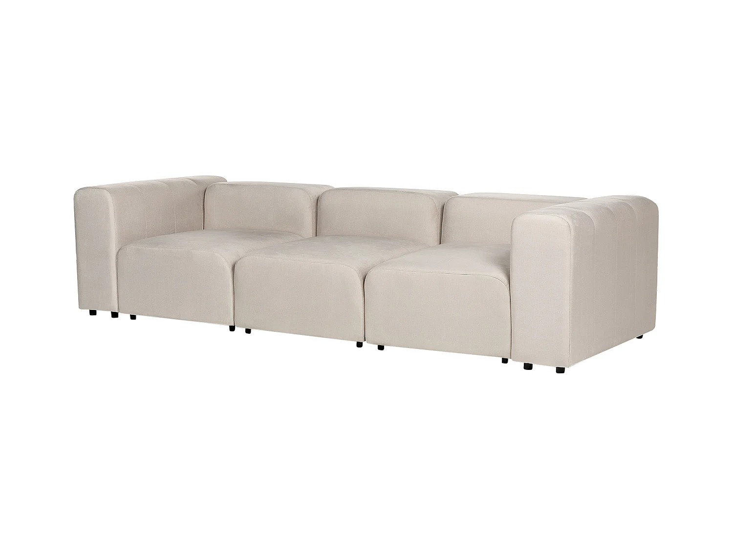 Canapé modulable 3 places FALSTERBO Velours Beige