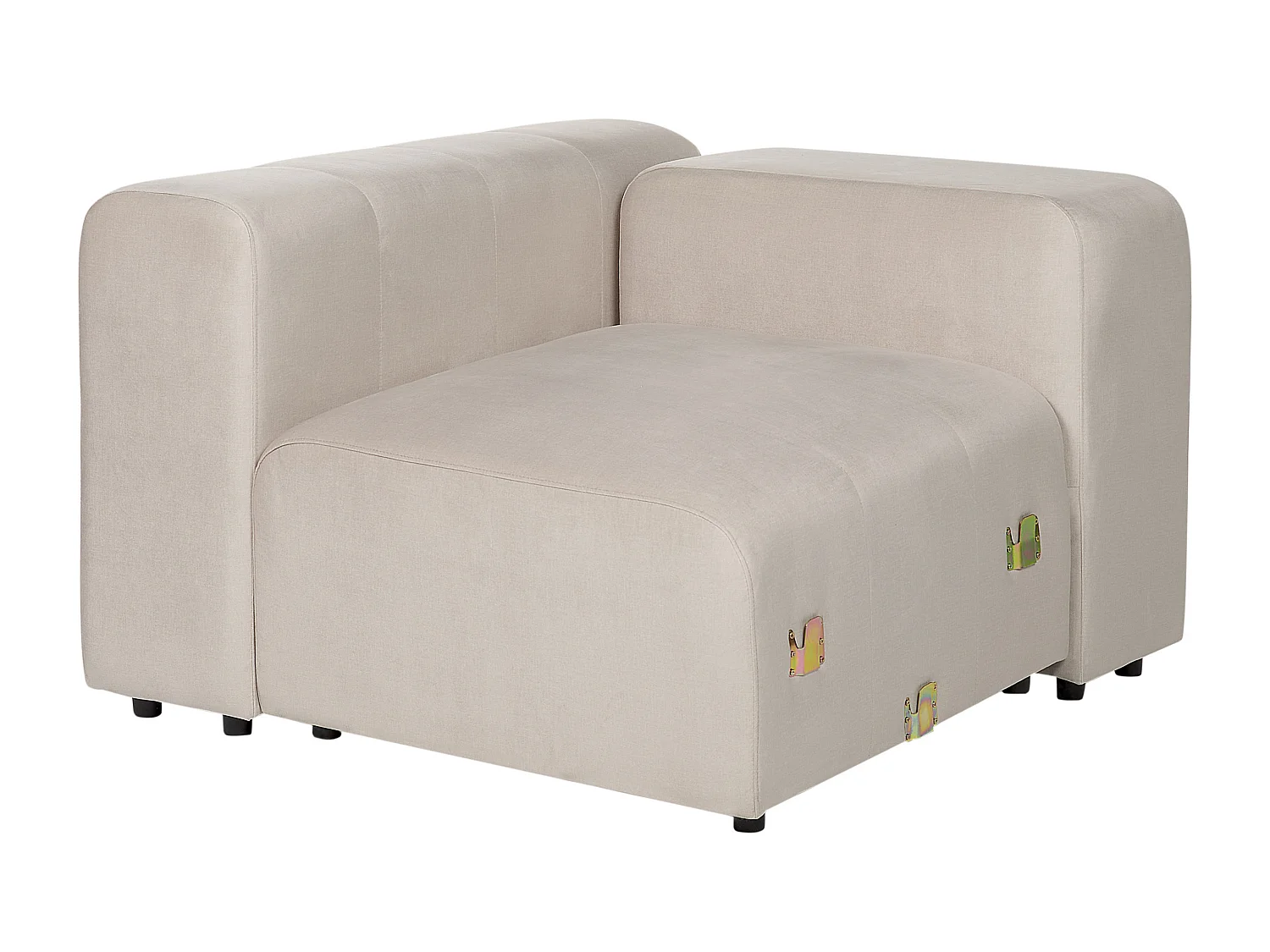 Modulsofa FALSTERBO Samtstoff Beige 3-Sitzer