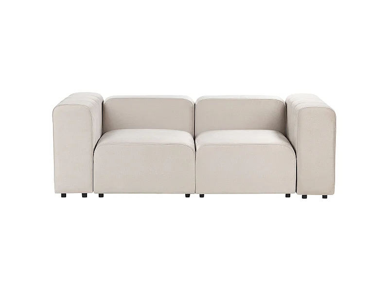 Modulsofa FALSTERBO Samtstoff Beige 2-Sitzer