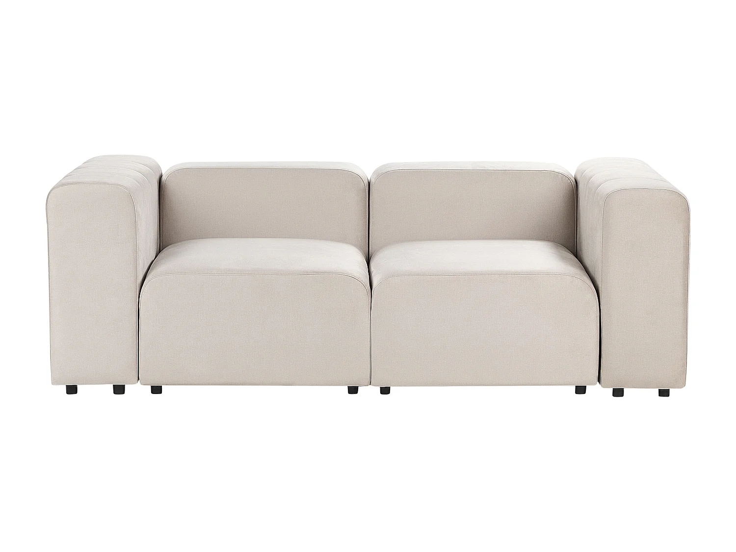 Modulsofa FALSTERBO Samtstoff Beige 2-Sitzer