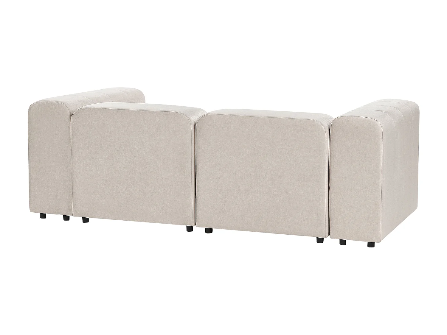 Modulsofa FALSTERBO Samtstoff Beige 2-Sitzer