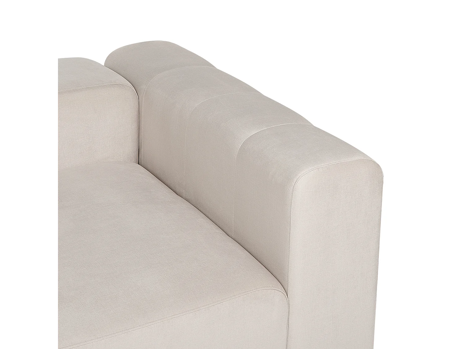 Modulsofa FALSTERBO Samtstoff Beige 2-Sitzer