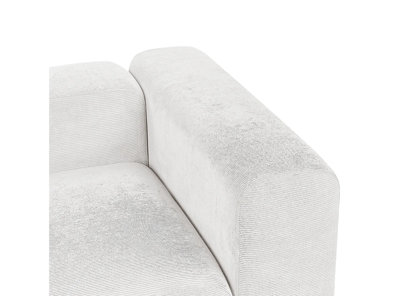 Divano modulare FALSTERBO Velluto a coste Bianco sporco 2 posti