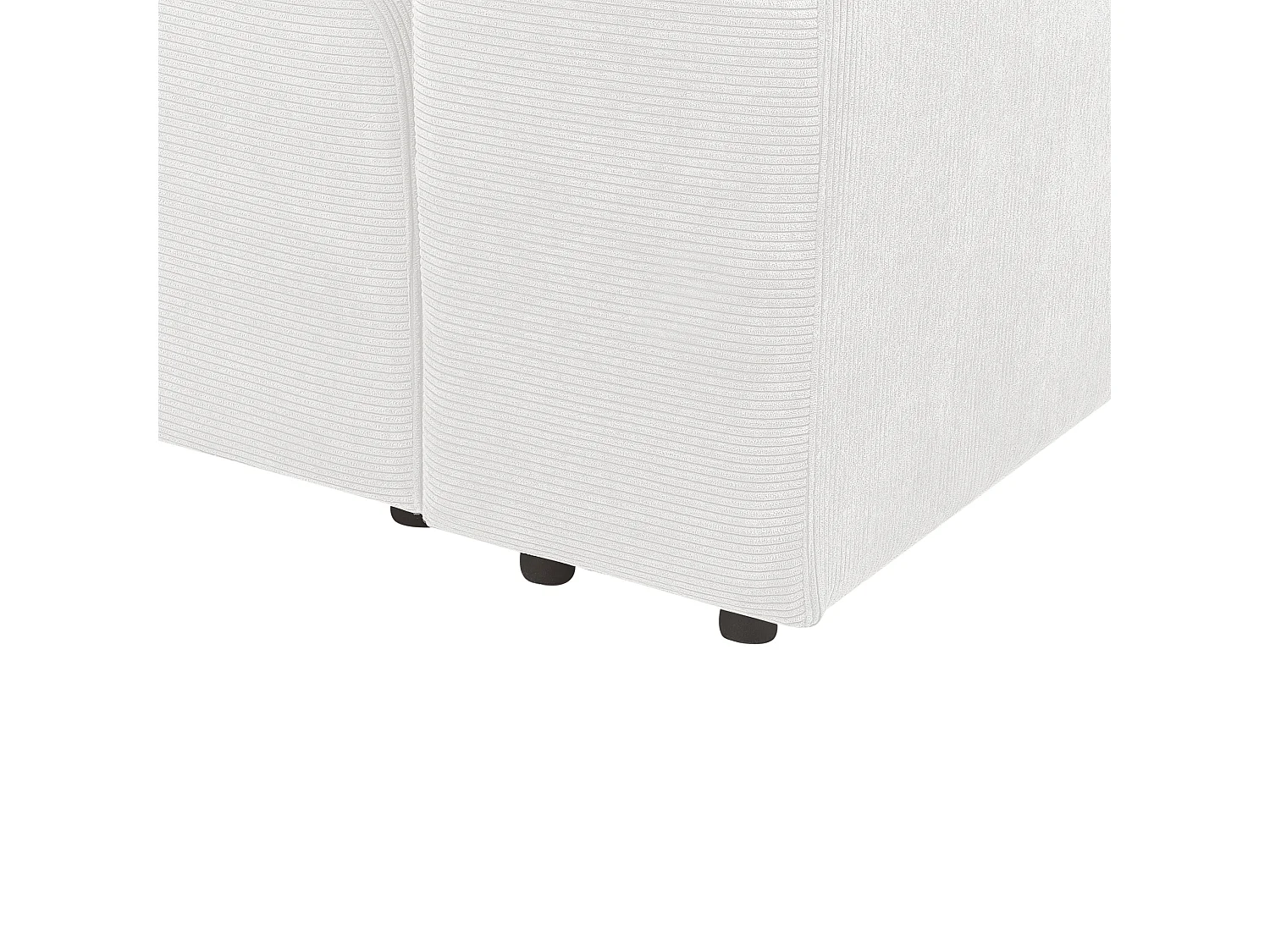 Divano modulare FALSTERBO Velluto a coste Bianco sporco 2 posti