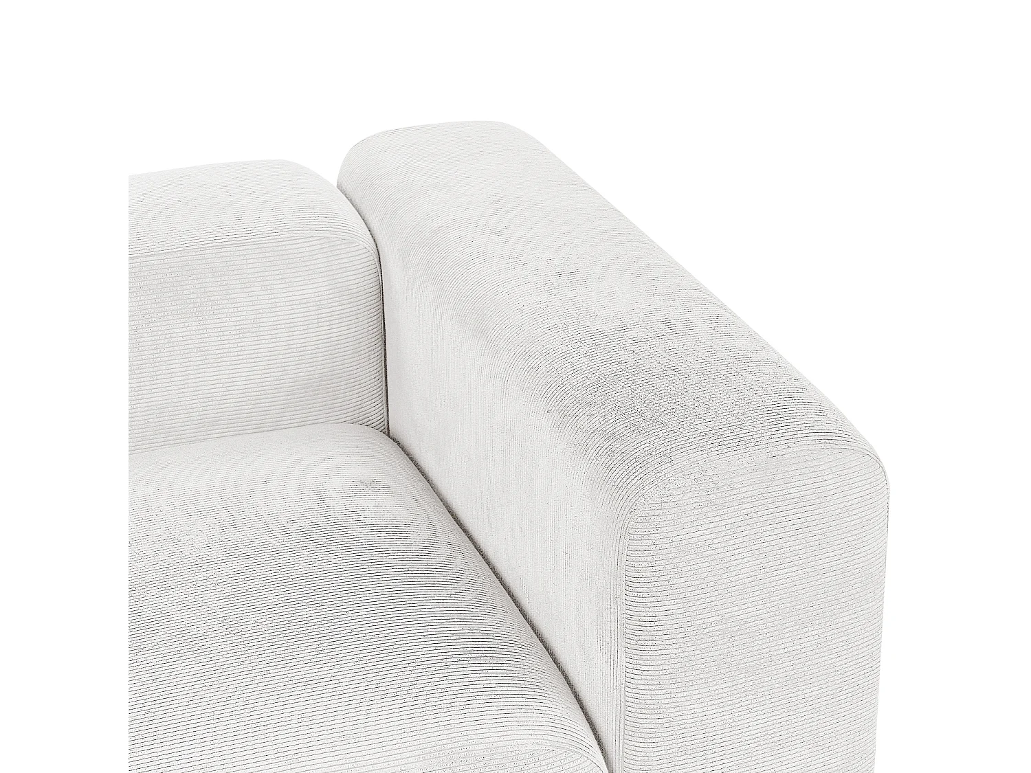 Divano modulare FALSTERBO Velluto a coste Bianco sporco 2 posti