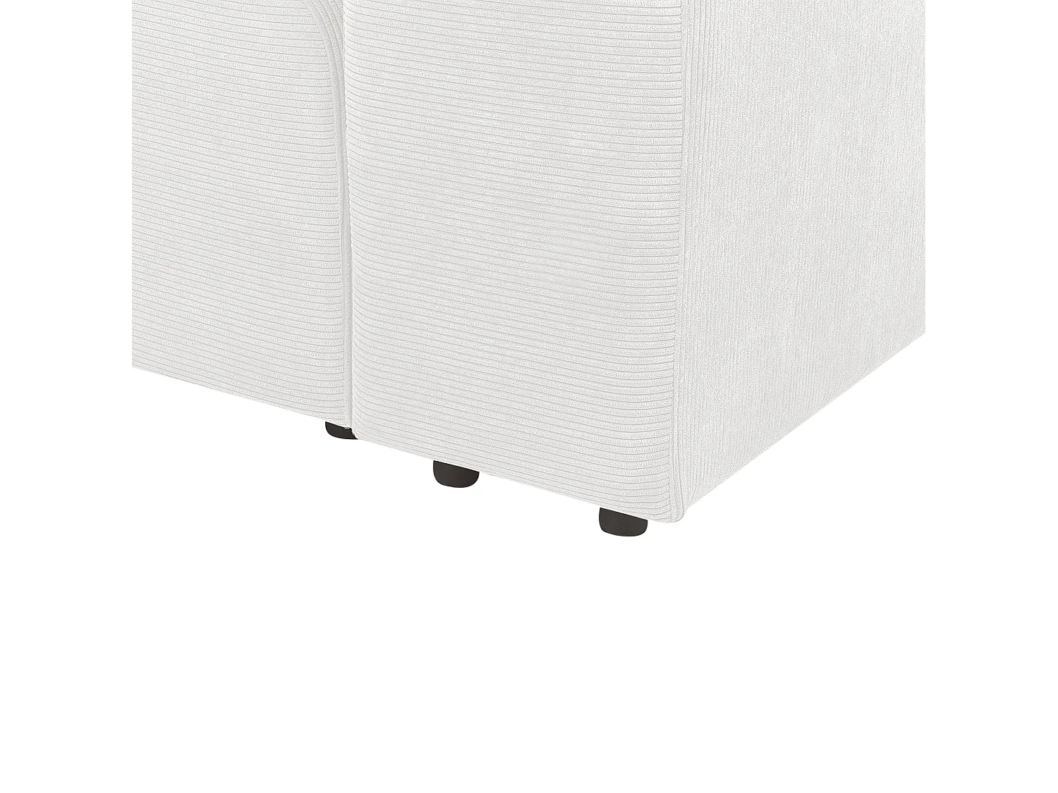 Divano modulare FALSTERBO Velluto a coste Bianco sporco 2 posti