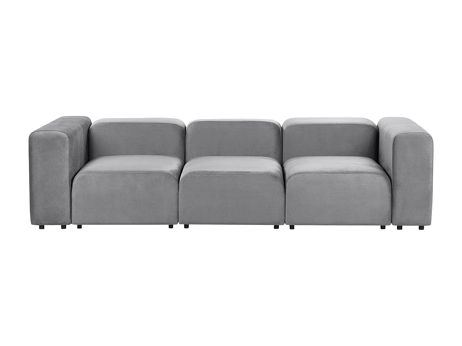 Sofá modular FALSTERBO Veludo Cinzento 3 lugares