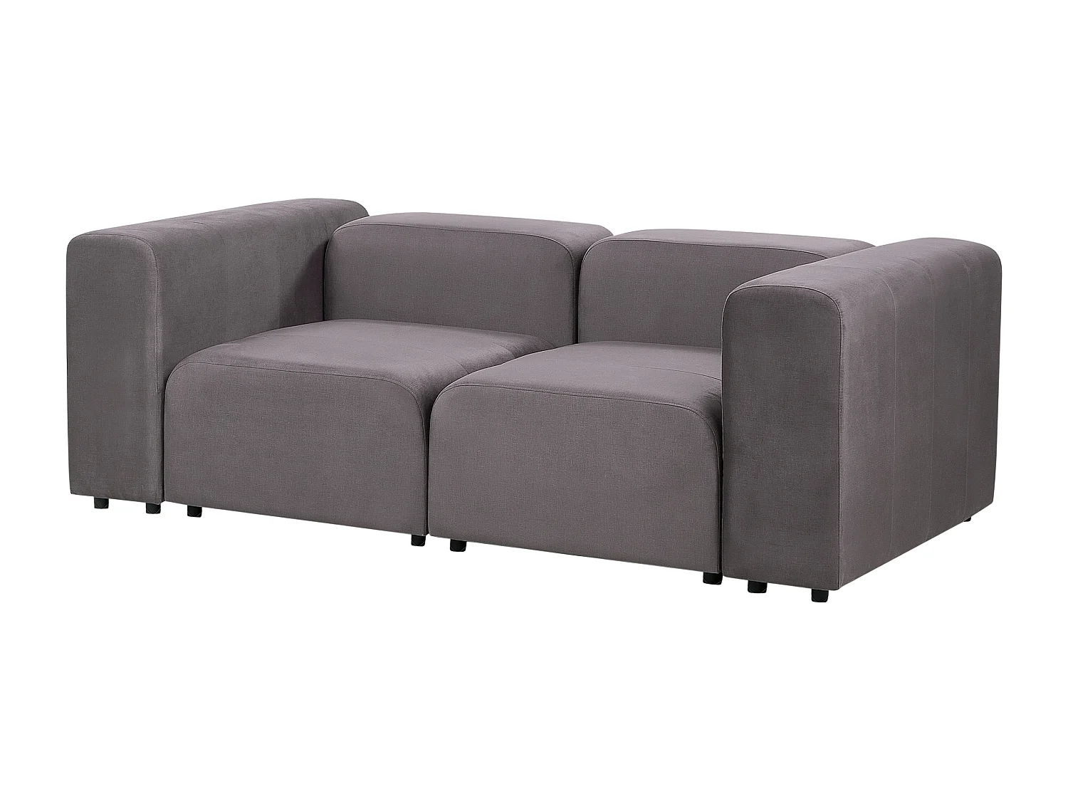 Modulaire bank FALSTERBO Fluweel Donkergrijs 2-zitter