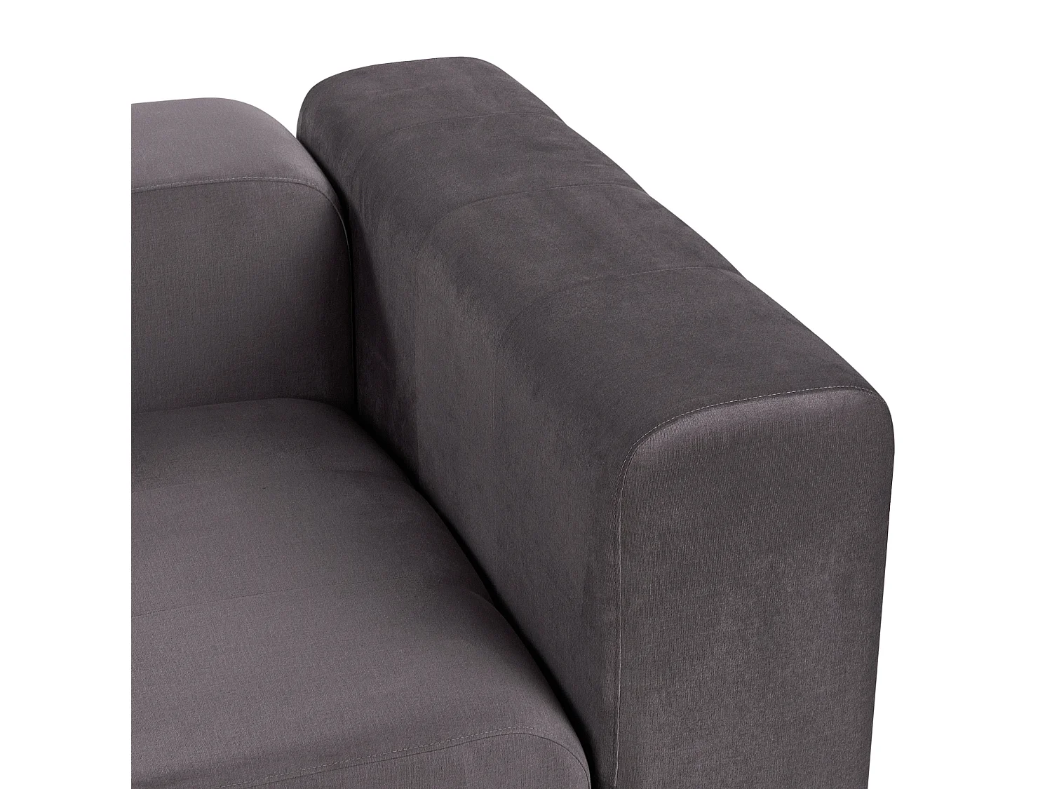 Modulaire bank FALSTERBO Fluweel Donkergrijs 2-zitter