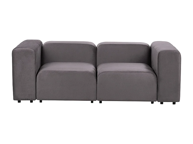 Sofá modular FALSTERBO Veludo Cinzento escuro 2 lugares