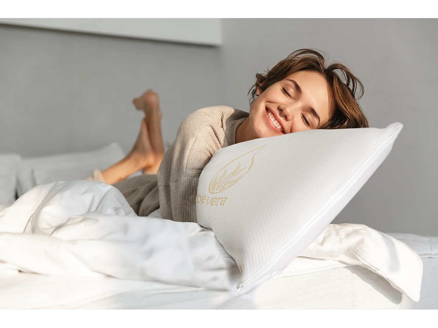 Aloë Vera Memory Foam Kussen - 70x40 Cm