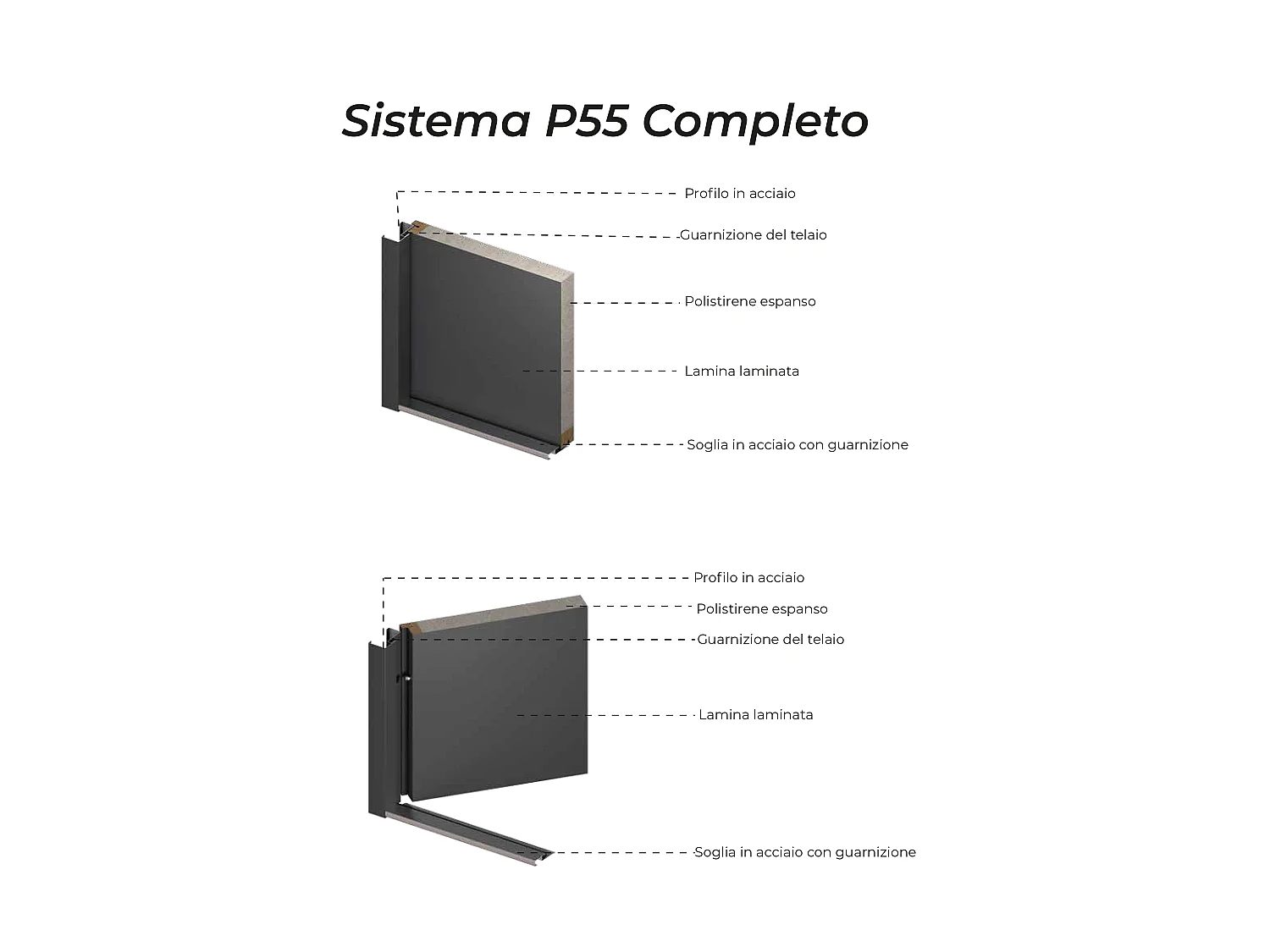 Porta d'ingresso H207 x L100 cm Nero e effetto rovere apertura verso sinistra Acciaio pieno  - MABENA