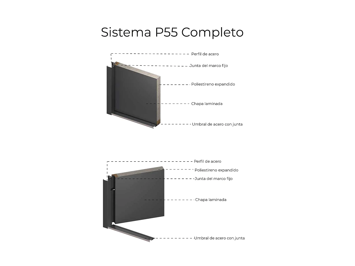 Puerta de entrada sólida de acero Alt. 207 x L100 cm - Negro y efecto roble - apertura derecha - MABENA