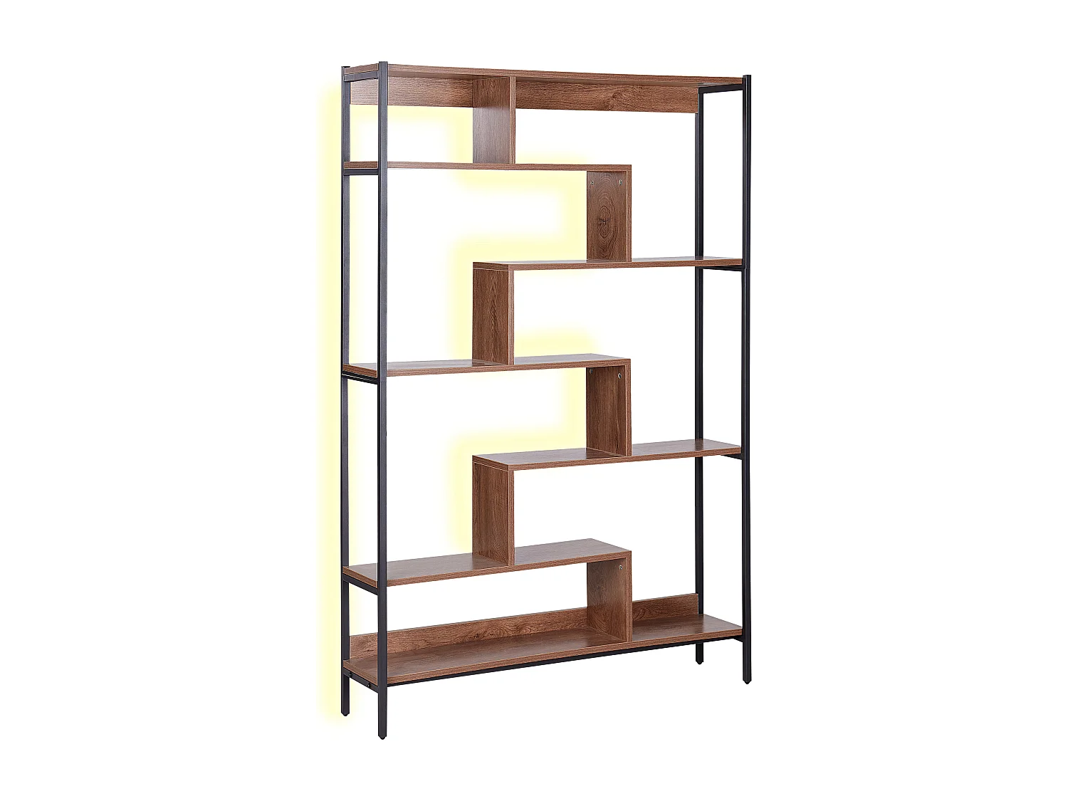 Boekenkast met 6 planken DAVEN 180 cm Bruin
