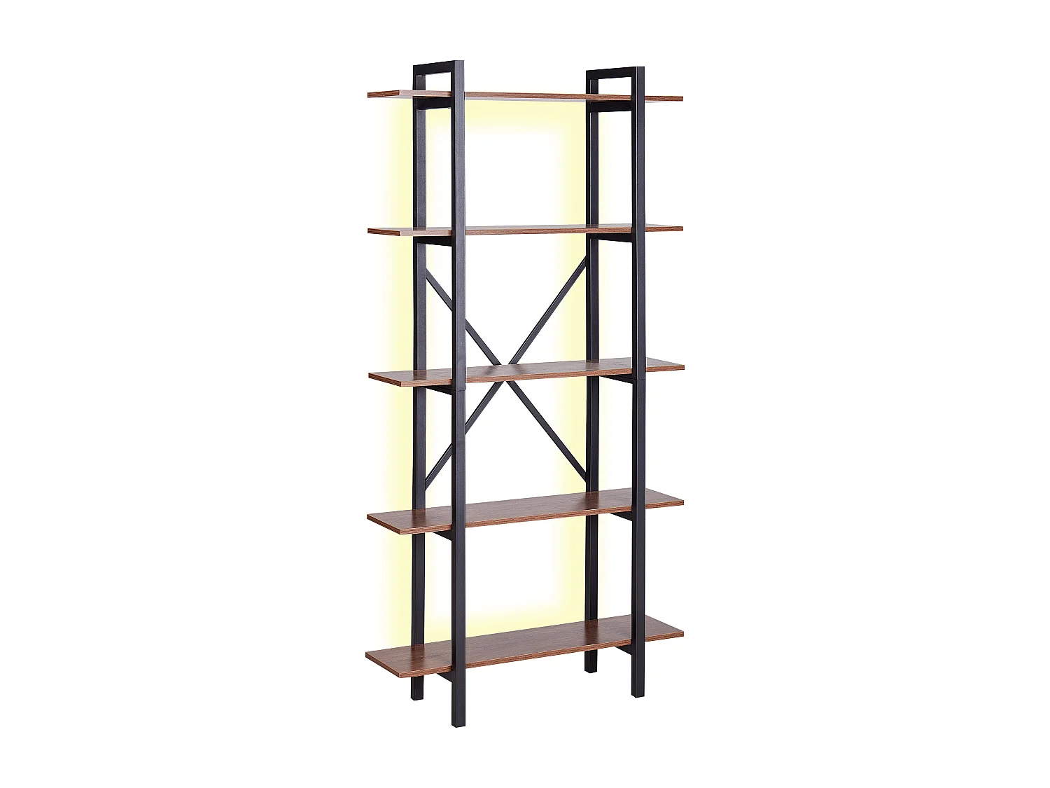 Bücherregal mit 5 Fächern DARBY 180 cm Dunkelbraun