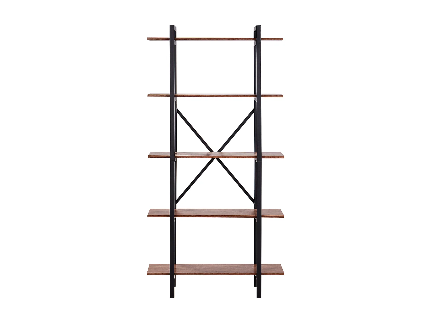 Bücherregal mit 5 Fächern DARBY 180 cm Dunkelbraun