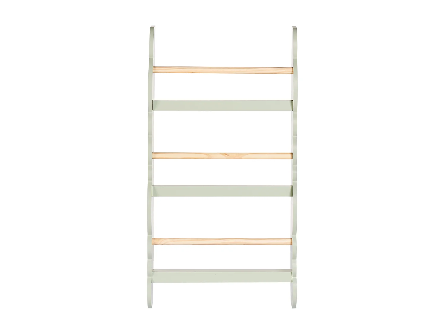 Wandplank RIGOLET Bewerkt hout 80 cm Lichtgroen