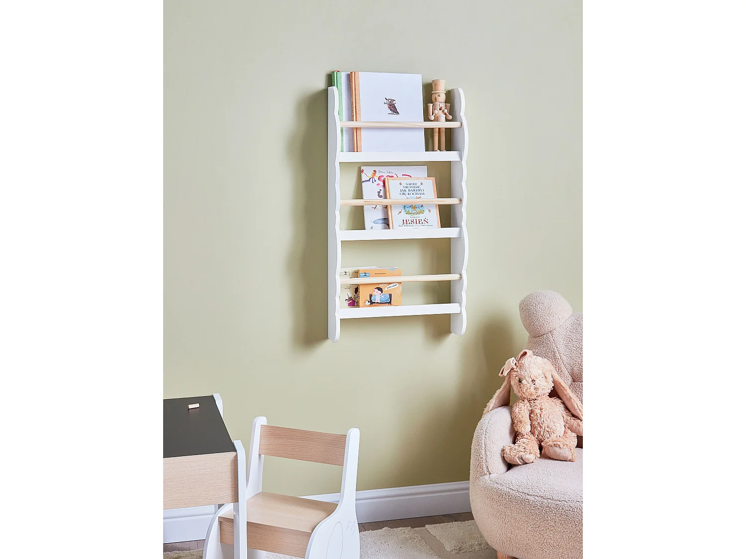 Wandregal RIGOLET Holzwerkstoff 80 cm Weiss