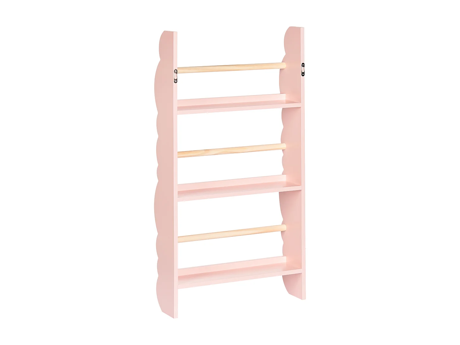 Wandregal RIGOLET Holzwerkstoff 80 cm Pastellrosa