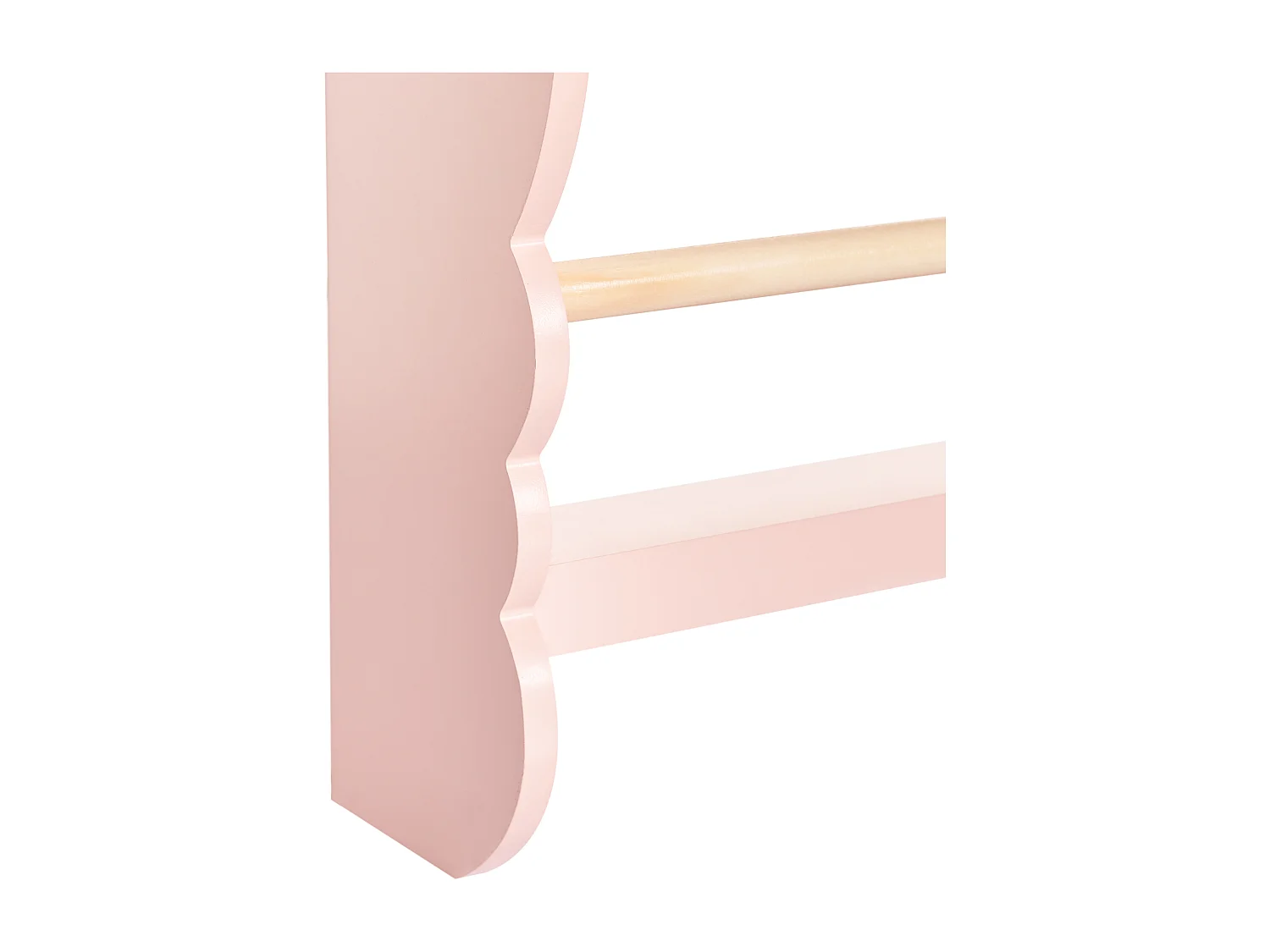 Wandregal RIGOLET Holzwerkstoff 80 cm Pastellrosa