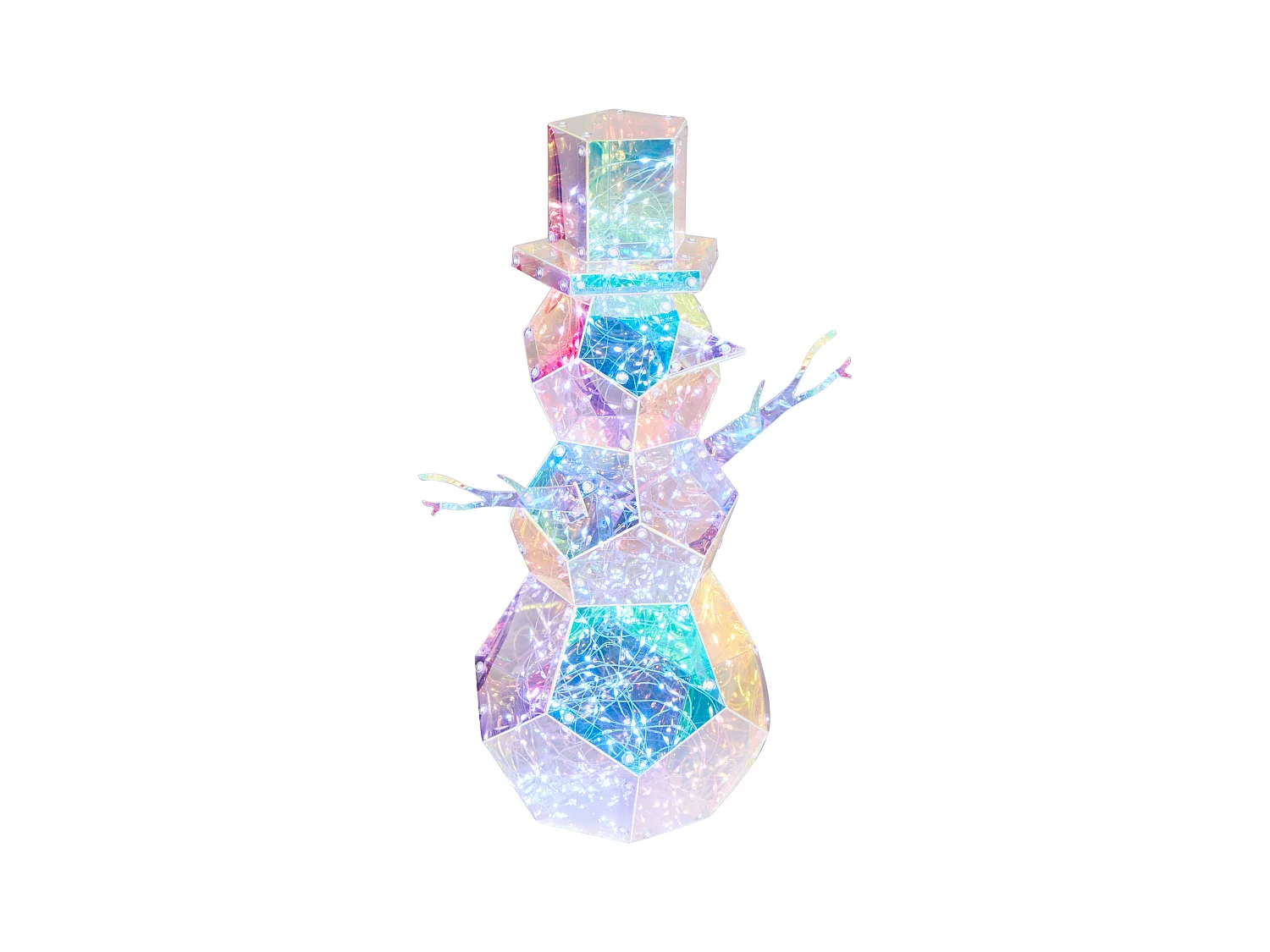 Décoration de Noël LED ARCTICA Bonhomme de neige 43 cm Multicolore