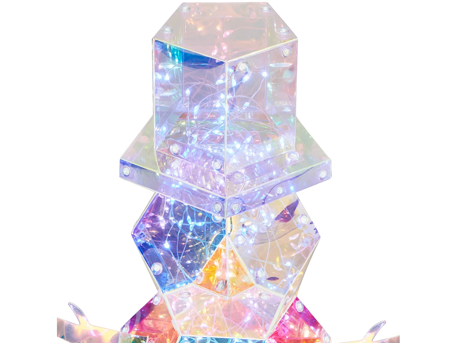 Weihnachtsbeleuchtung LED mehrfarbig Schneemann 43 cm ARCTICA