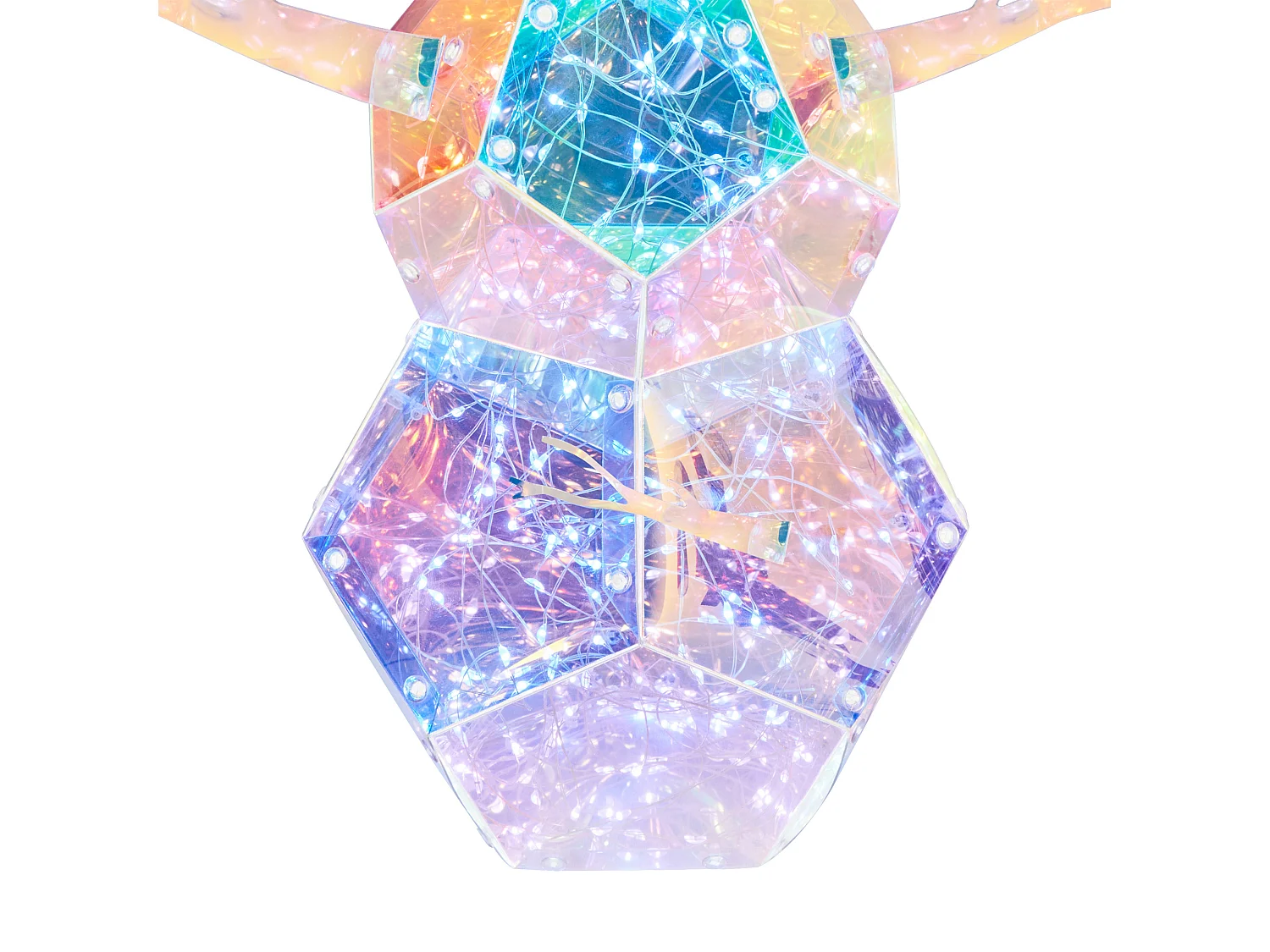 Weihnachtsbeleuchtung LED mehrfarbig Schneemann 43 cm ARCTICA