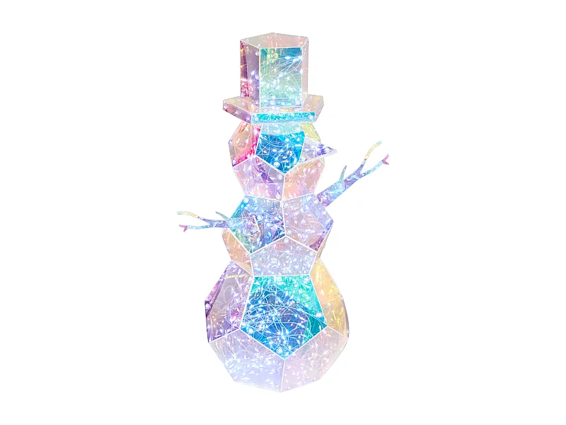 Decorazione LED pupazzo di neve 43 cm ARCTICA