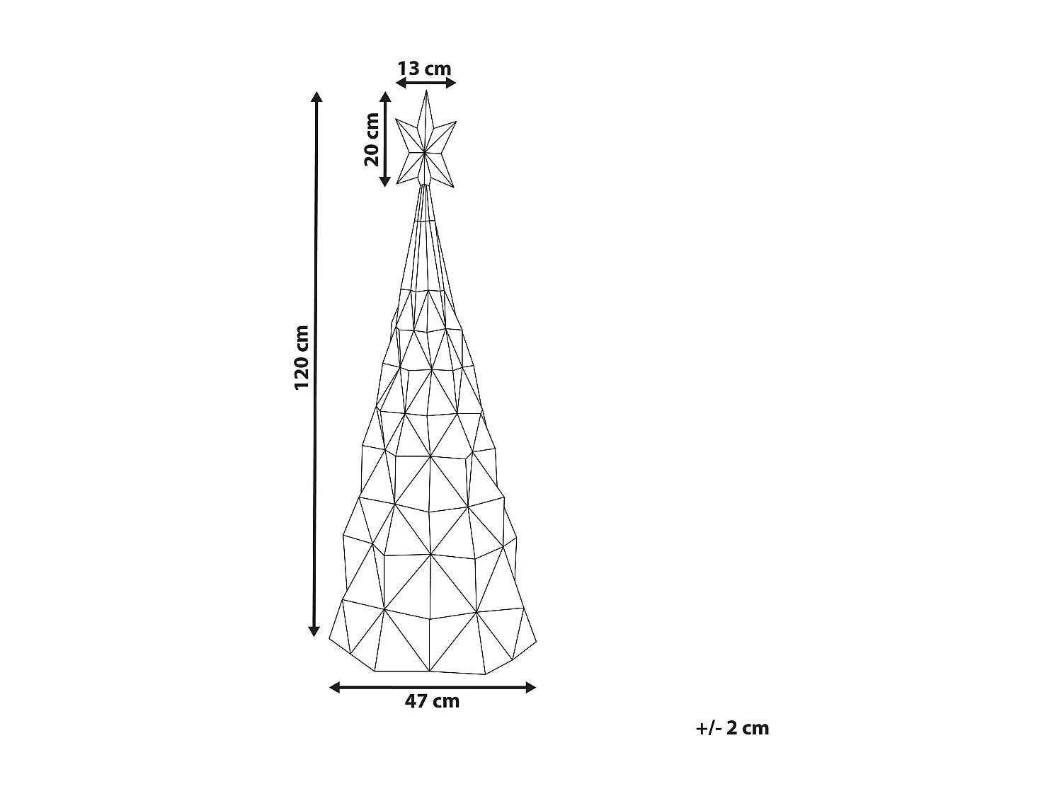 Kerstdecoratie LED meerkleurig 120 cm ICELAND