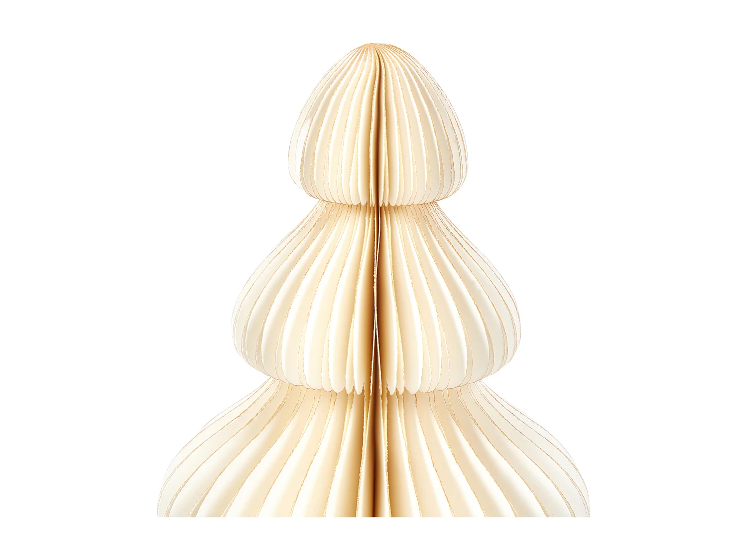 Lot de 3 figurines NILGIRI Arbre de Noël 15/20/25 cm Beige