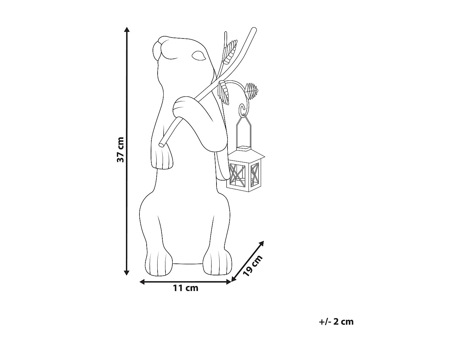 Figura decorativa gris NOLAY