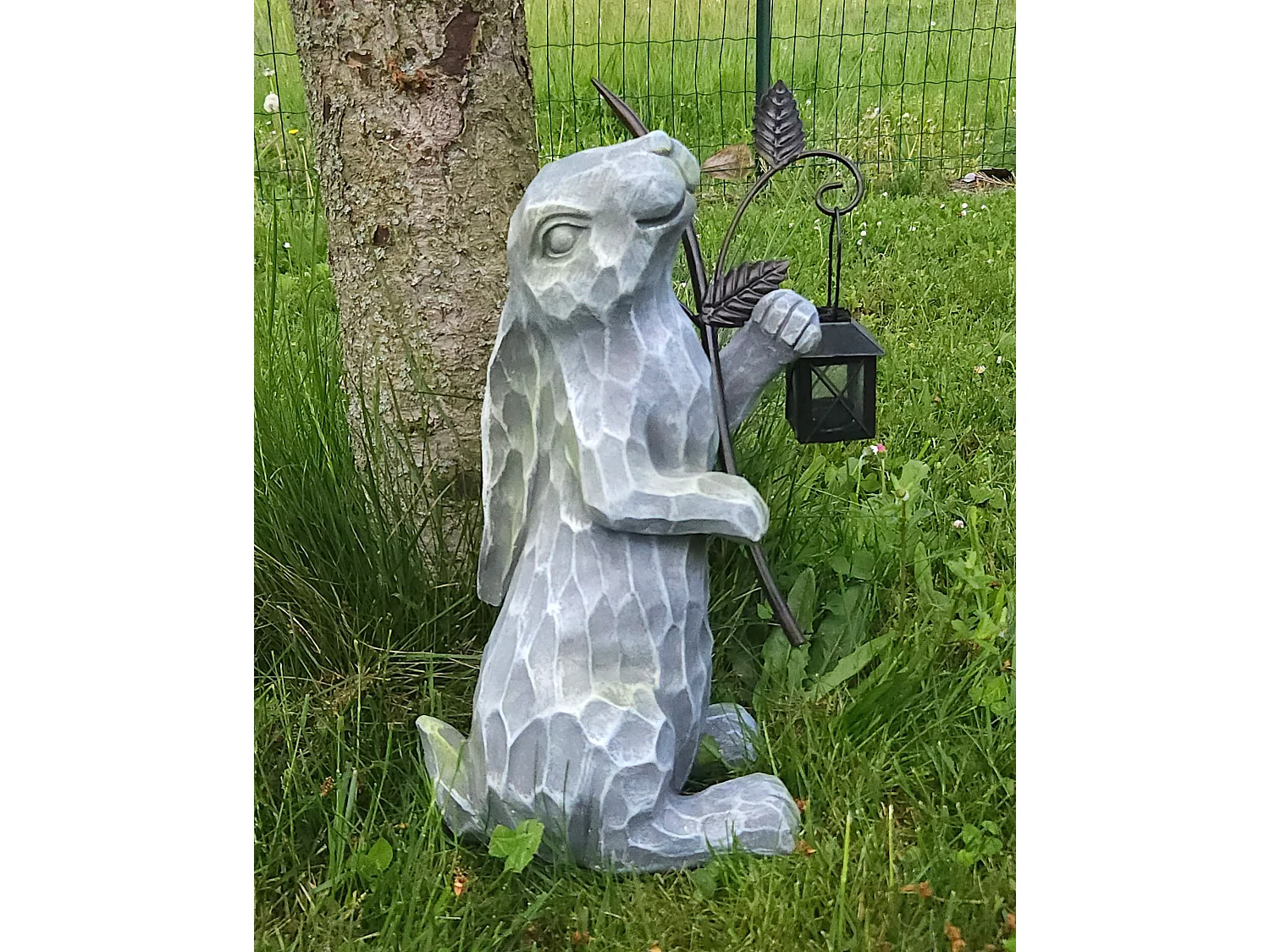 Dekofigur Hasenform grau 37 cm NOLAY