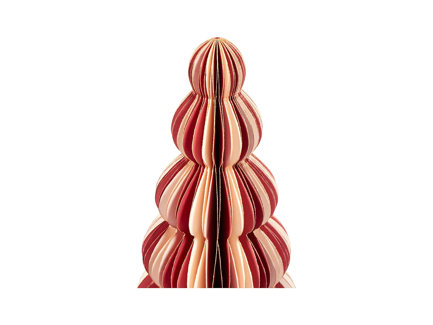 Conjunto de 3 árboles de Navidad decorativos beige y rojo DHAULAGIRI