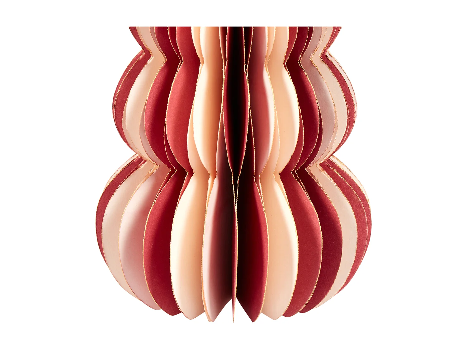 Conjunto de 3 árboles de Navidad decorativos beige y rojo DHAULAGIRI