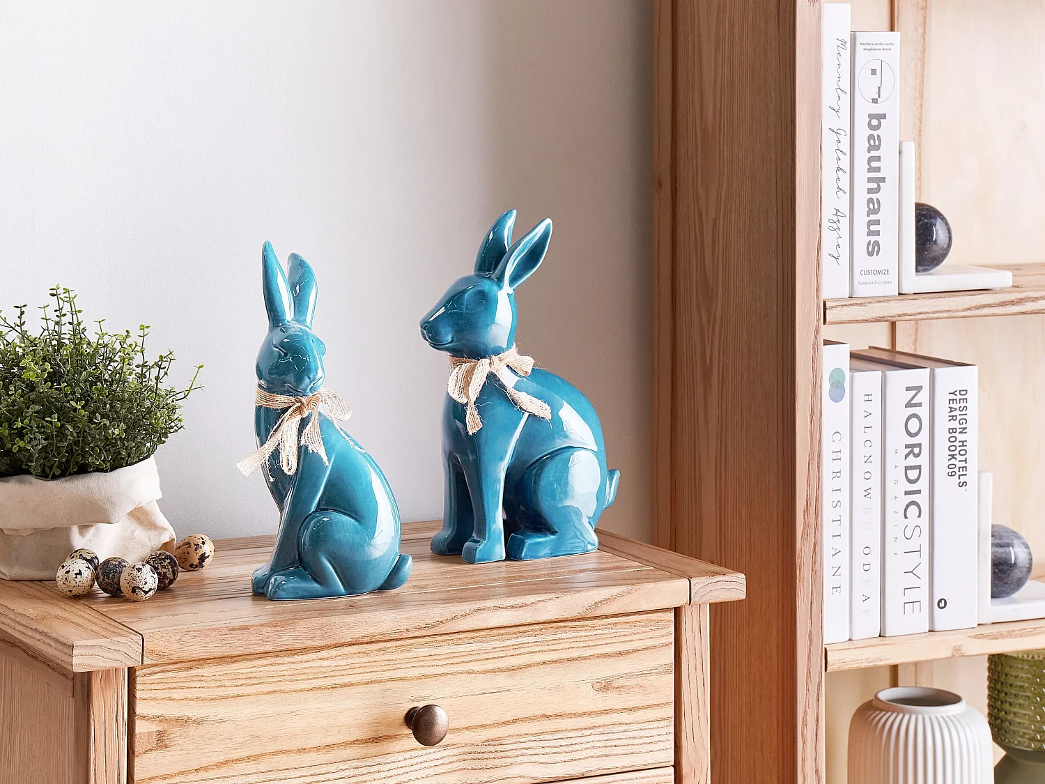 Accessoire Décoratif Lapin JAMBLES Céramique Bleu