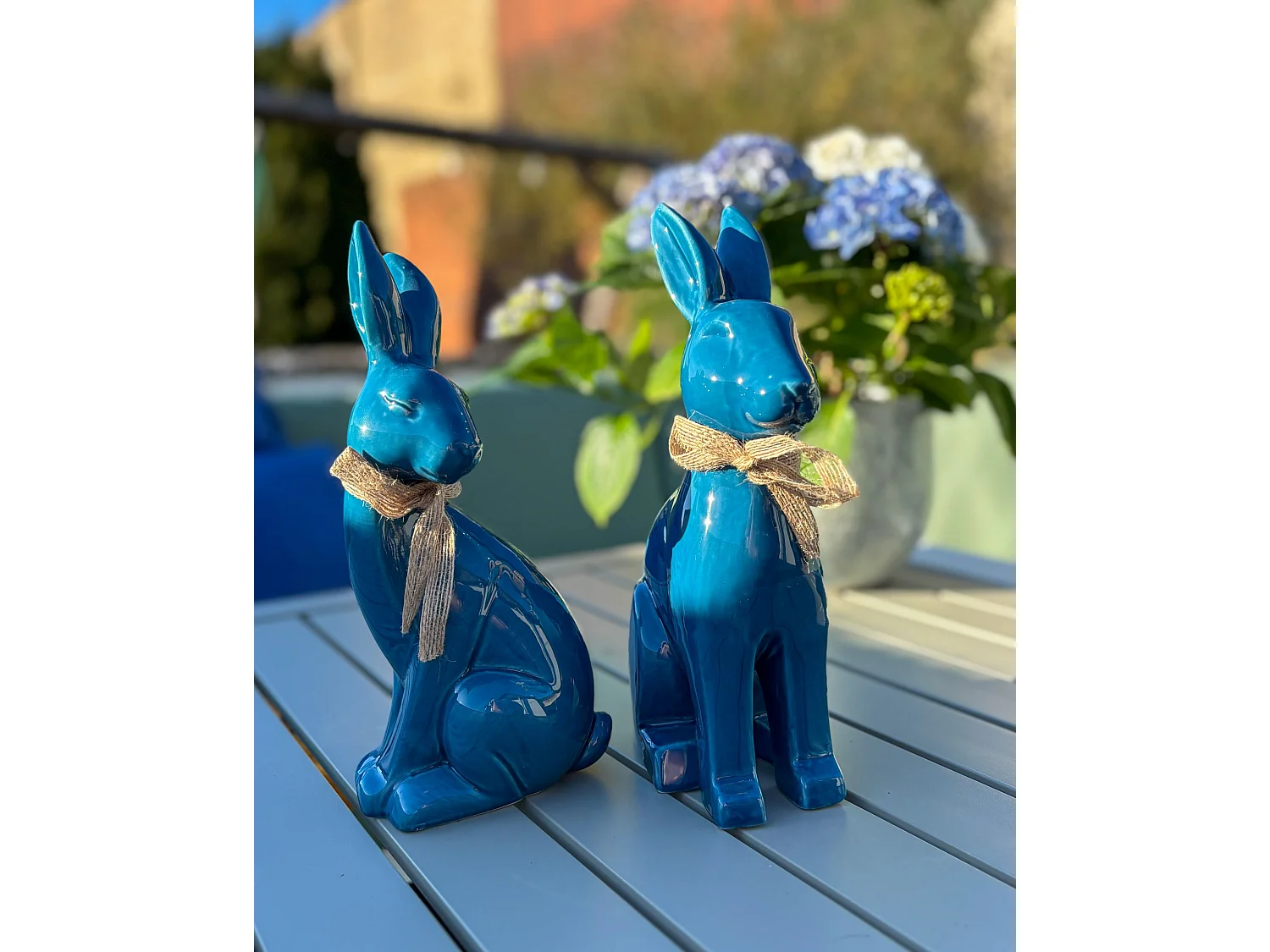Accessoire Décoratif Lapin JAMBLES Céramique Bleu