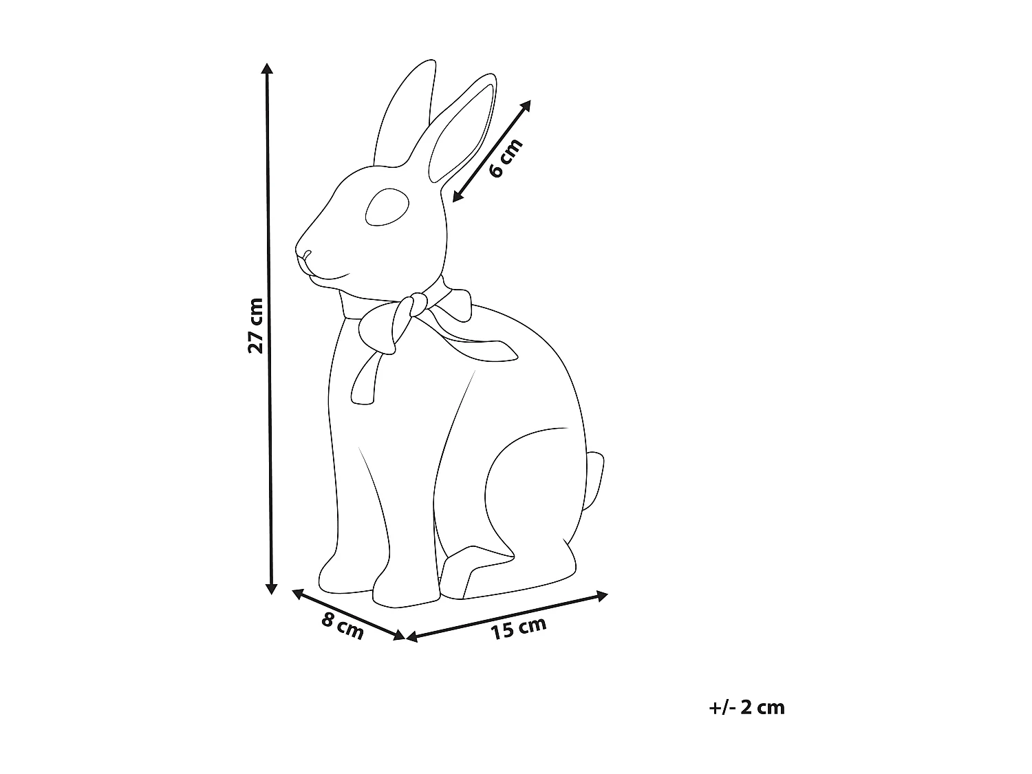 Accessorio decorativo coniglio JAMBLES Ceramica Blu