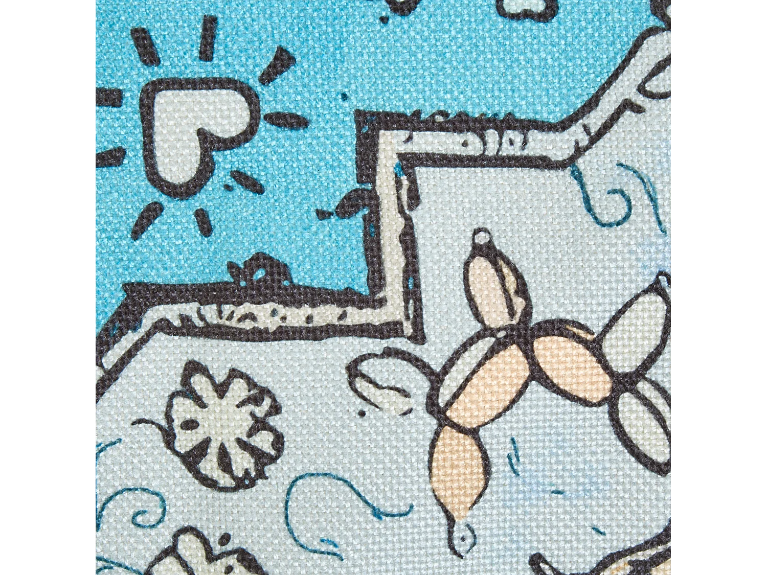 Couverture de pique-nique KOTLA 200 x 200 cm Bleu