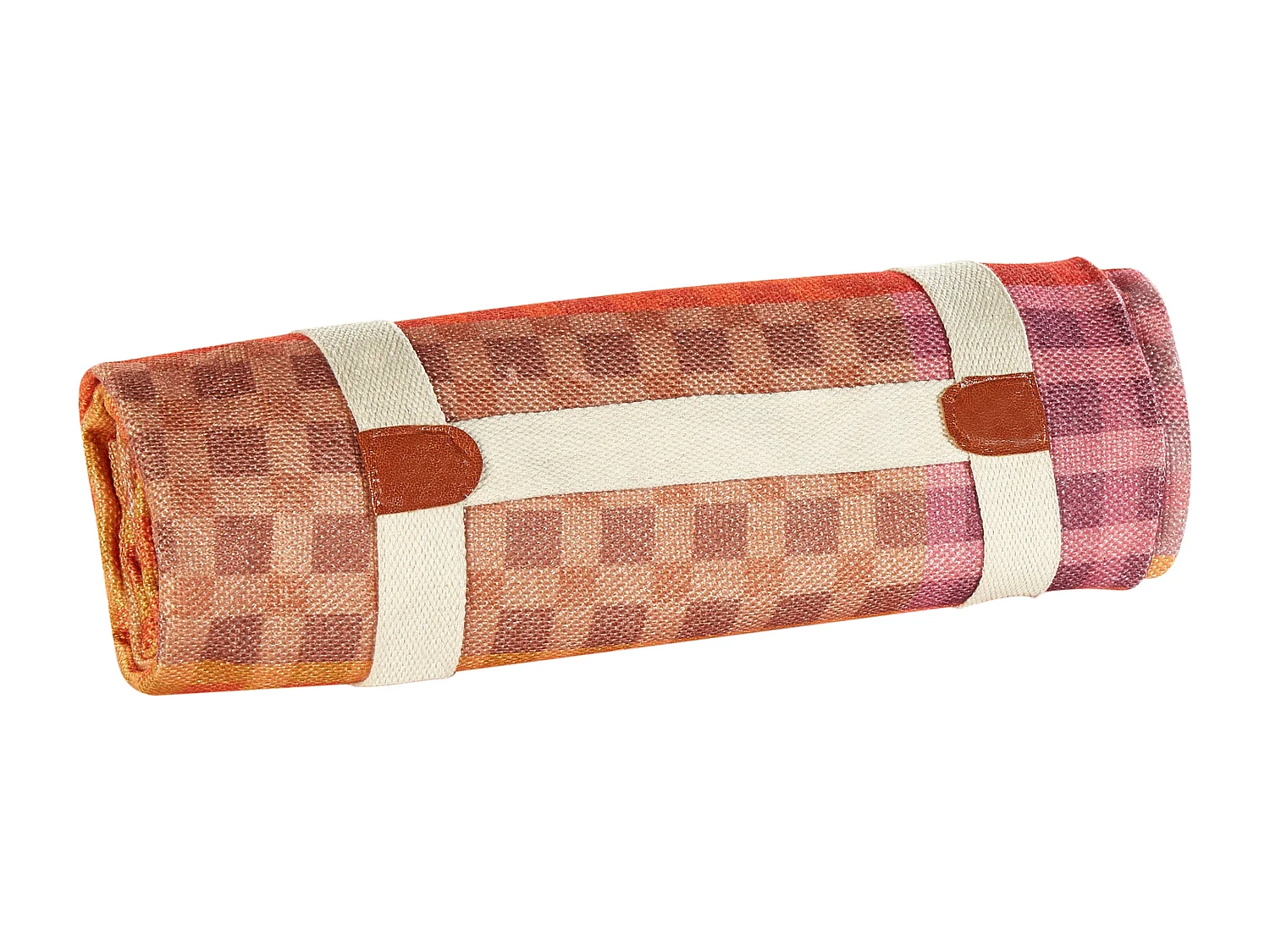 Picknickdecke Baumwolle bunt 150 x 200 cm isoliert Fransen modern kariert Buili