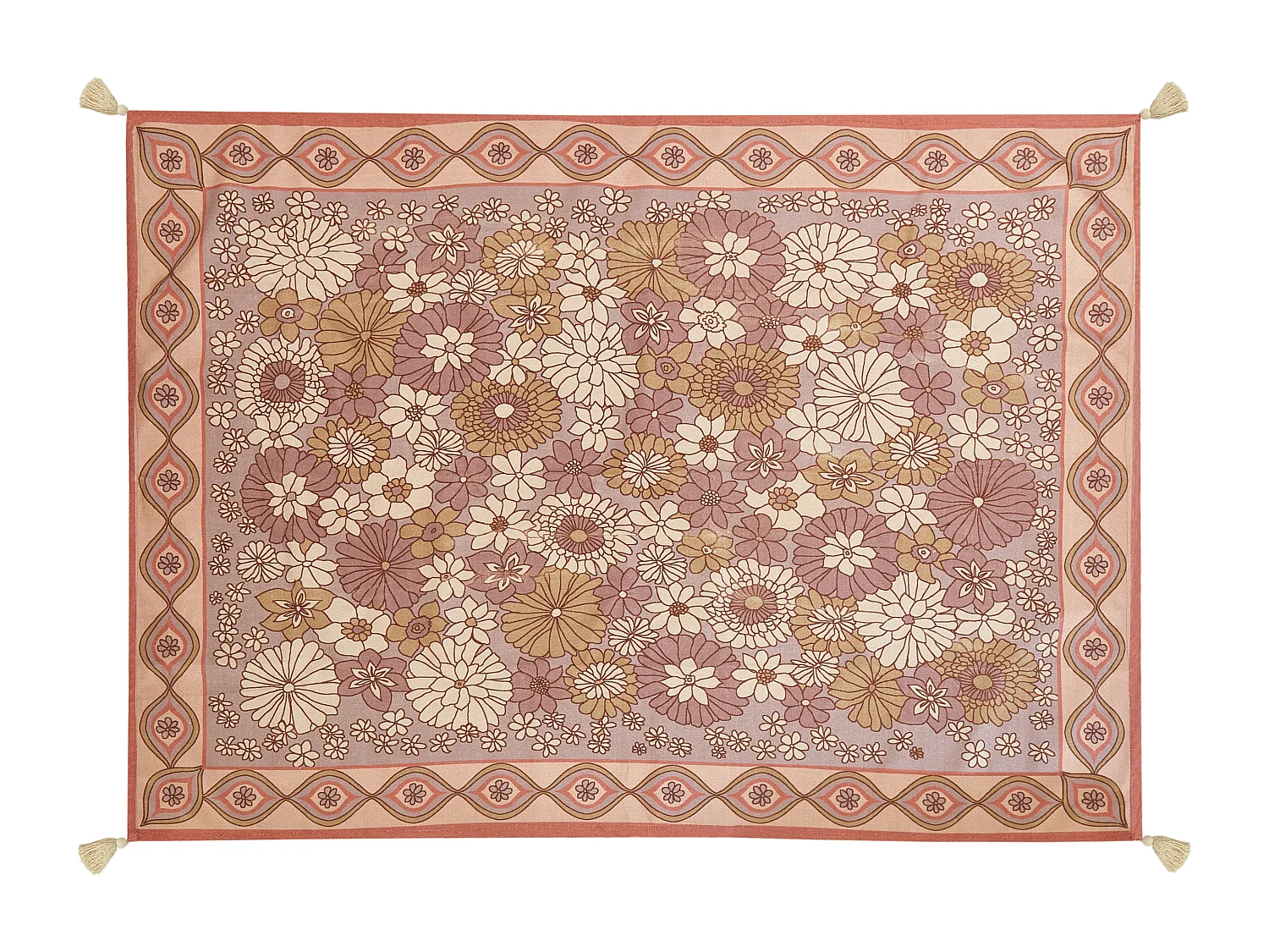 Picknickdecke LASHARI 150 x 200 cm Pfirsichrosa