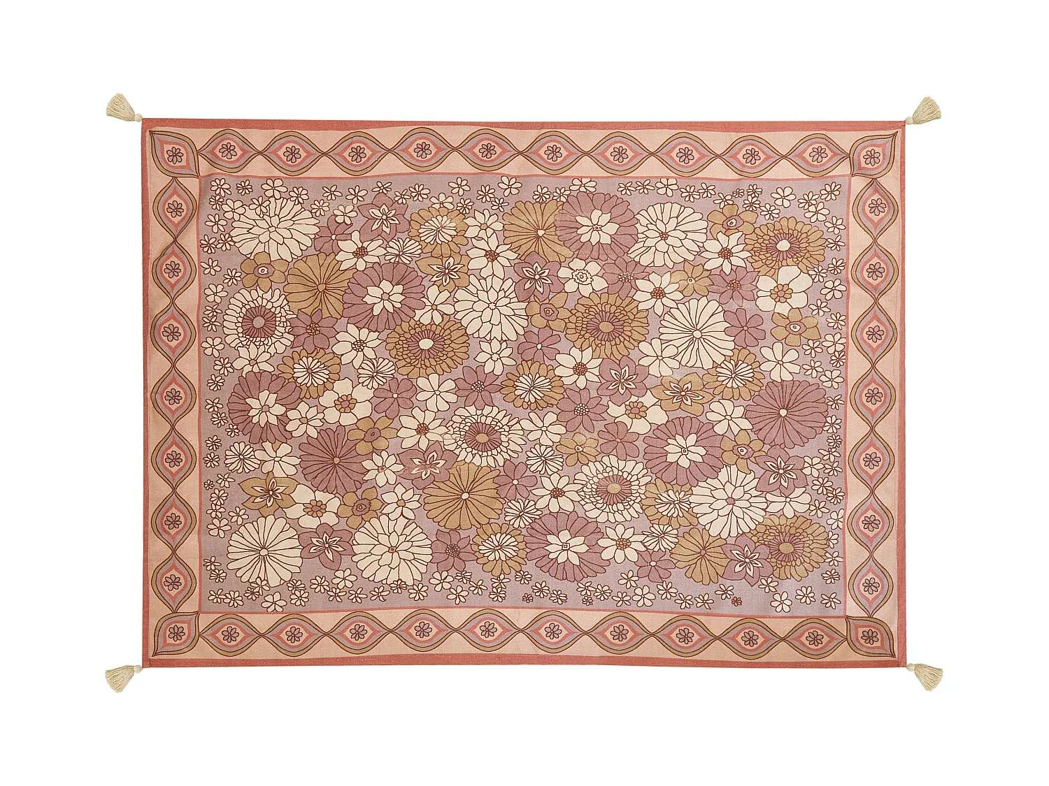 Manta de pícnic LASHARI 150 x 200 cm Rosa melocotón