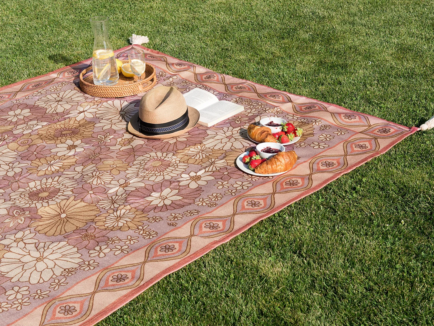Coperta per picnic LASHARI 150 x 200 cm Rosa pesca